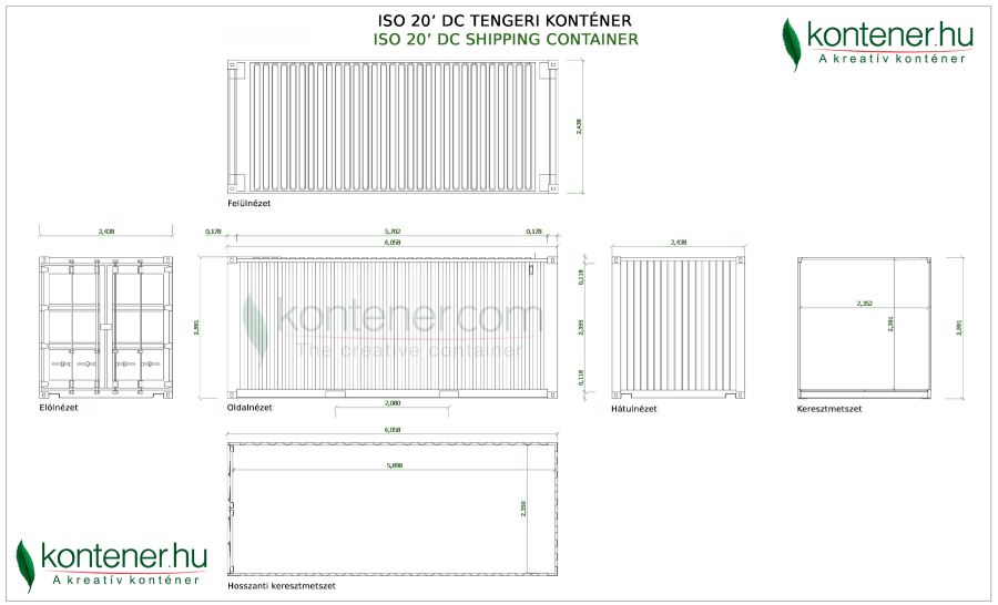 ISO 20 DC konténer